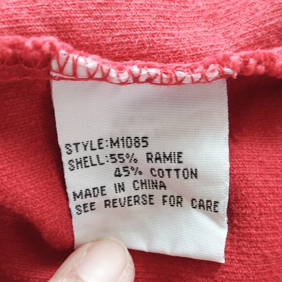 Newport News Red Ruched Zip Jacket Size L - Picture 11 of 12